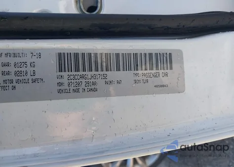 2018 Chrysler 300 Touring L Awd z USA, uszkodzony, nr VIN 2C3CCARG1JH317152